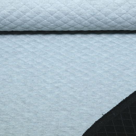 Viskose Waffelsweat - Hellgrau Melange