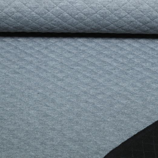 Viskose Waffelsweat - Uni Grau Melange