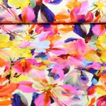 Jersey de viscose - Grandes fleurs Multicolore Jersey de viscose - Grandes fleurs Multicolore