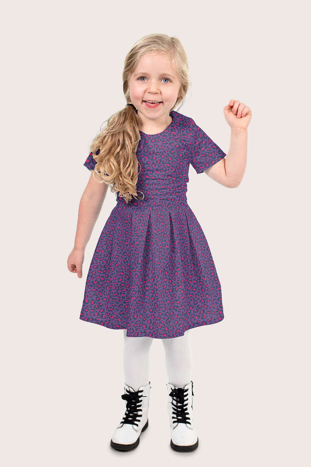 Baumwoll-Popeline - Leo Lila-2 Baumwoll-Popeline - Leo Lila-2