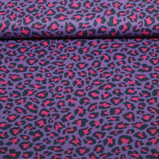 Baumwoll-Popeline - Leo Lila Baumwoll-Popeline - Leo Lila