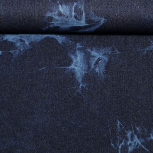 Hosenjeans - Tie Dye Dunkelblau Extrabreit