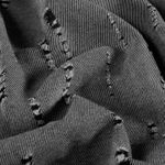 Tissu jeans pantalon - Destroyed Uni Noir Tissu jeans pantalon - Destroyed Uni Noir