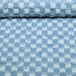 Hosenjeans Jacquard - Karo Used Look Hellblau