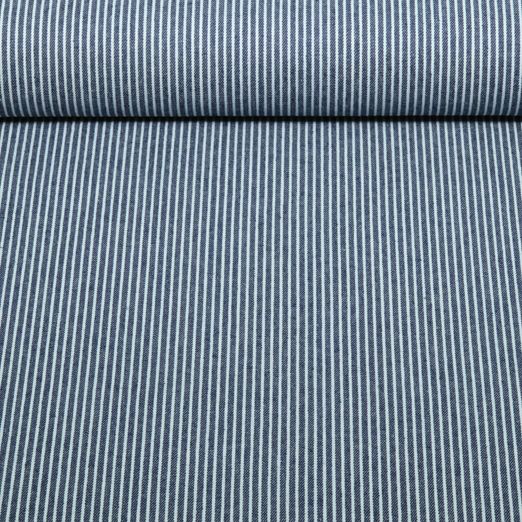 Hosenjeans -  Streifen Dunkelblau Weiß
