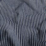 Tissu jeans pantalon - rayures bleu foncé Blanc