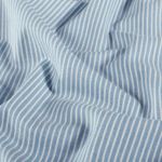 Tissu jeans pantalon - rayures bleu clair Blanc
