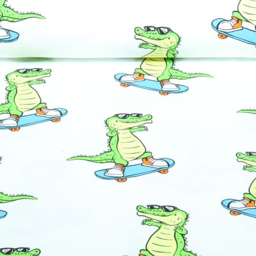 Jersey - Skater Krokodile Weiß