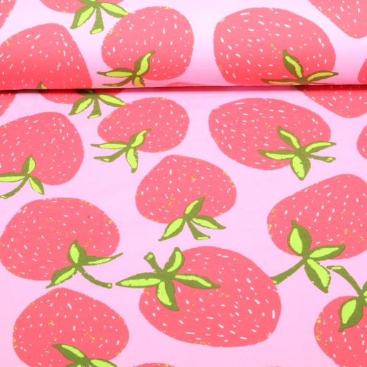 Jersey - Erdbeeren Rosa