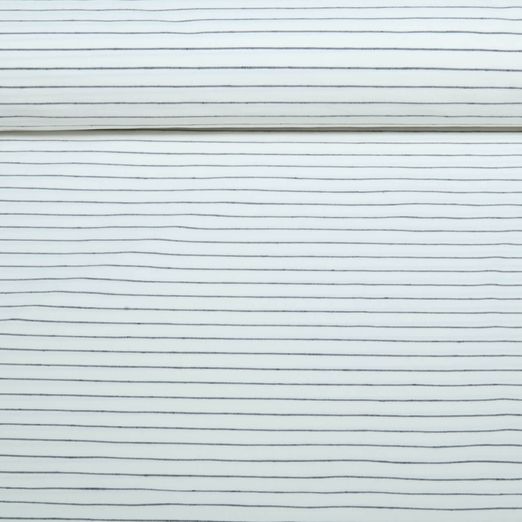 Hosenstoff - Bengaline Streifen Weiß