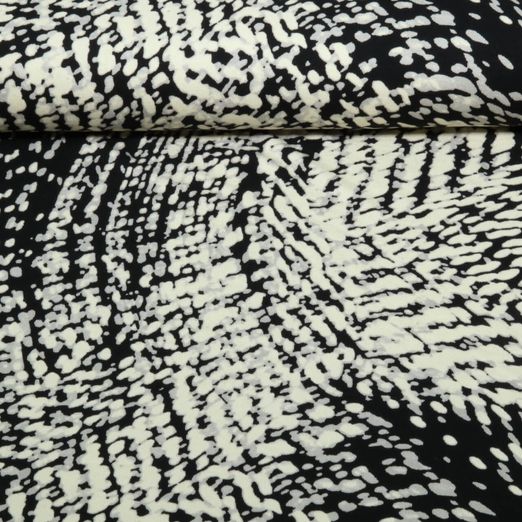 Jersey de viscose - Abstrait Noir