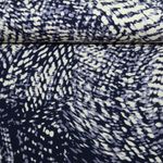 Jersey de viscose - Abstrait Bleu marine