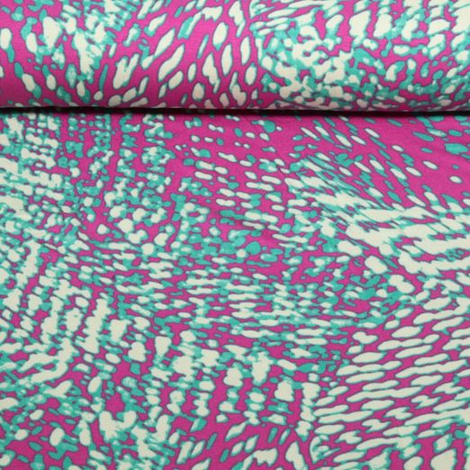 Jersey de viscose - Abstrait magenta