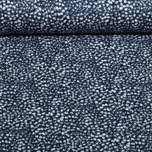 Tissu pantalon - Bengaline Abstrait Bleu marine