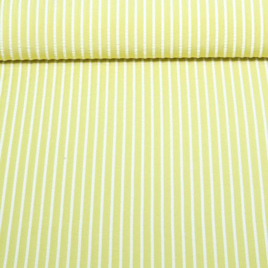 Seersucker - Streifen Gelb