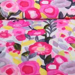 Blusen- & Kleiderstoff - Bunte Blumen Pink