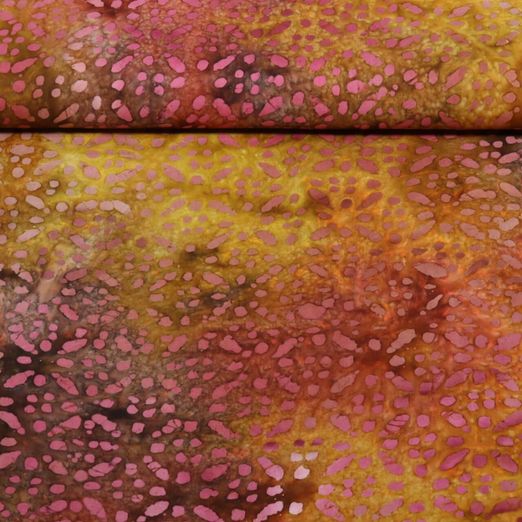 Viskose - Batik Handgefertigt Abstrakt Orange