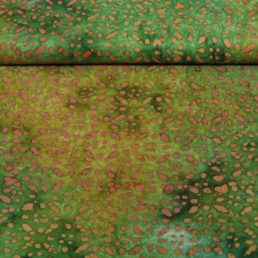 Viskose - Batik Handgefertigt Abstrakt Grün