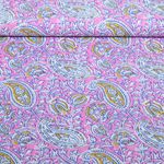 Coton tissé - Imprimé à la main Paisley Rose