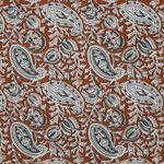 Coton tissé - Impression en bloc Fait main Paisley Cognac Coton tissé - Impression en bloc Fait main Paisley Cognac