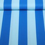 Baumwoll-Cretonne - Blockstreifen Hellblau Blau