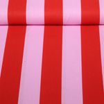 Baumwoll-Cretonne - Blockstreifen Rosa Rot