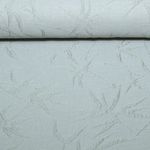 Nachhaltiger Canvas Jacquard - Blätter Ton-in-Ton Grau Bestickt