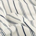 Lino viscosa - mezcla de rayas blanco azul