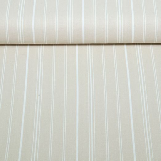 Lin en viscose - mélange de rayures Beige Blanc