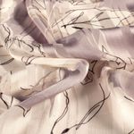 Chiffon - flores y rayas gris transparente