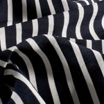 Tissu robes et blouses - Crêpe rayures Bleu marine Tissu robes et blouses - Crêpe rayures Bleu marine