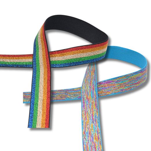 Gummiband Glitzer 25mm - Meterware