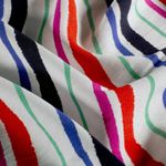 Tissu robes et blouses - Mélange de rayures Blanc Bleu marine Tissu robes et blouses - Mélange de rayures Blanc Bleu marine