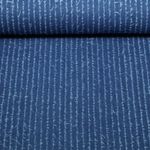 Tissu jeans pantalon - rayures Bleu Tissu jeans pantalon - rayures Bleu