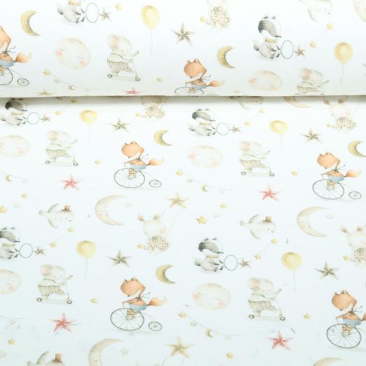 Eponge en coton - animaux Sleepy Ecru