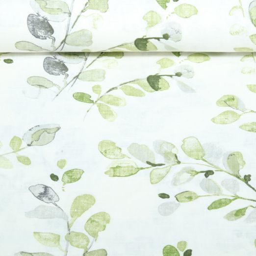 Ramie - feuilles d'eucalyptus Blanc Vert