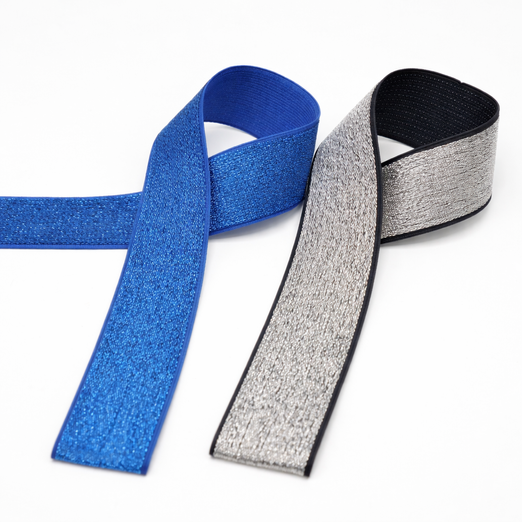 Gummiband Lurex 40mm - Meterware