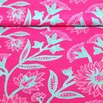 Voile de coton - Enjoy collection fleurs Rose vif