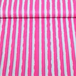 Voile de coton - collection Enjoy rayures rose vif