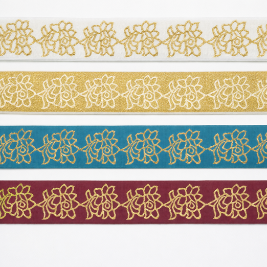 Gummiband Golden Roses 50mm - Meterware