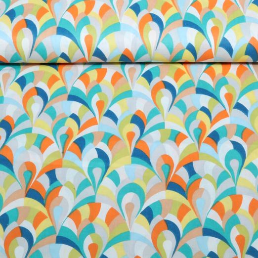 Coton tissé - Gouttes Multicolore Coton tissé - Gouttes Multicolore
