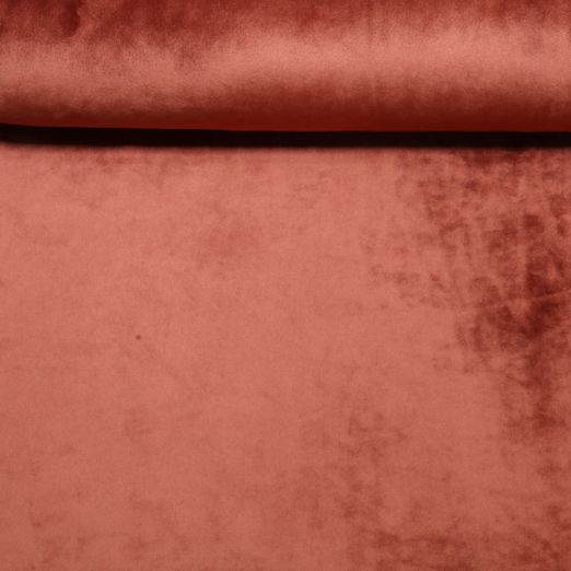 Velours stretch Supersoft - brique unie