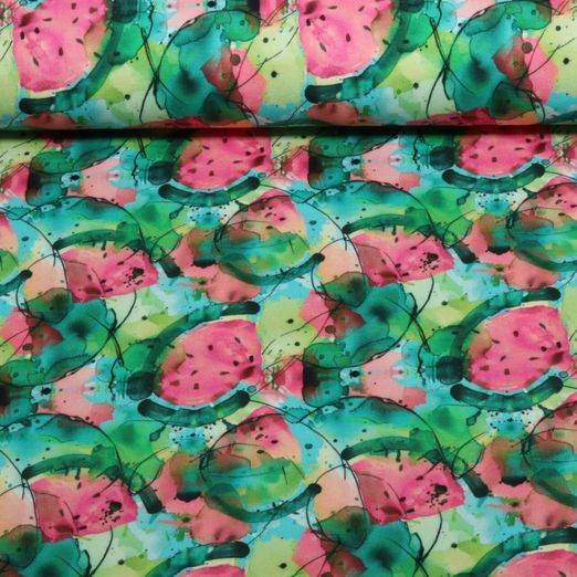Jersey numérique - Pastèque Vert Rose vif Jersey numérique - Pastèque Vert Rose vif