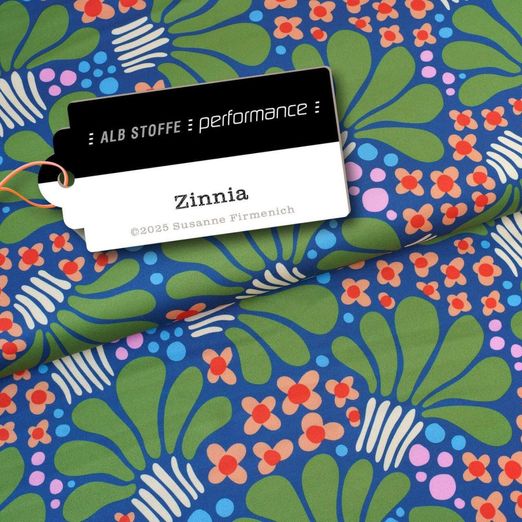 Collection Performance d'Albstoffe - Zinnia Bleu Vert