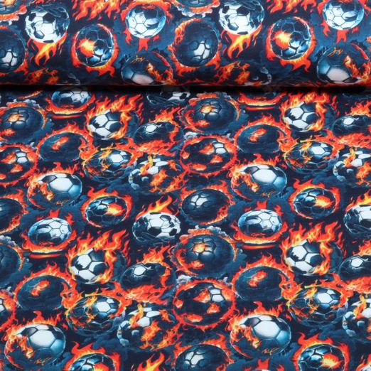 Jersey - Digital Flammender Fußball Navy