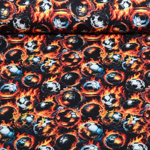Jersey - Digital Flammender Fußball Schwarz
