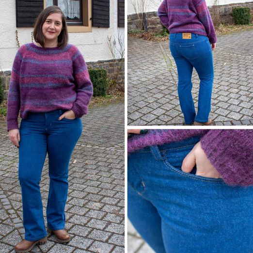 Jeans - Der blaue Pfad Mid Waist Damen Langgrößen- Schnittmuster eBook Jeans - Der blaue Pfad Mid Waist Damen Langgrößen- Schnittmuster eBook