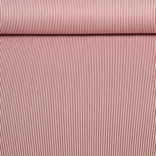 Popeline de coton - mini-bande Rouge brique