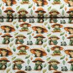 Jersey - Digital Dschungel Frösche Ecru Jersey - Digital Dschungel Frösche Ecru