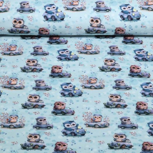 Jersey - Digital Eulen Autos Blau